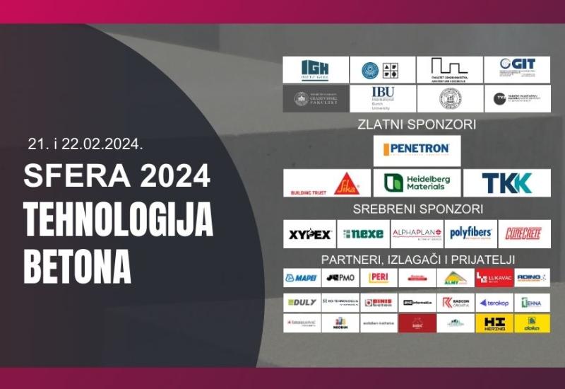 Sutra počinje konferencija i sajam ''Sfera 2024:Tehnologija betona'' u Sarajevu